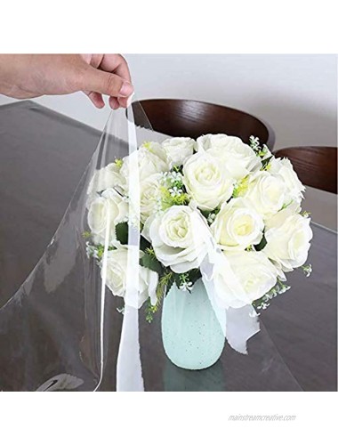 Clear Table Cover Protector Water Proof Oil-Proof Desk Cover P lastic Table Protector Clear Table Pad Tablecloth Protector Clear Desk Pad Mat for Coffee Table Writing Desk