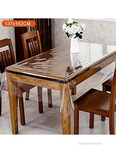 Clear Table Cover Protector Water Proof Oil-Proof Desk Cover P lastic Table Protector Clear Table Pad Tablecloth Protector Clear Desk Pad Mat for Coffee Table Writing Desk