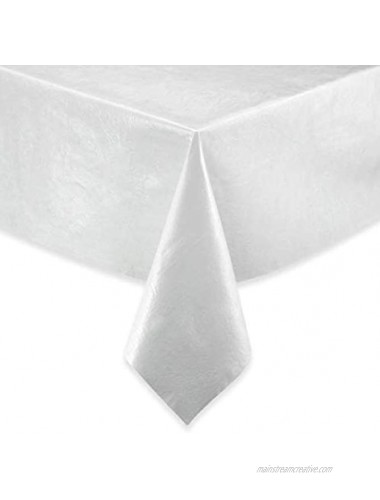Elrene Home Vinyl 52 Inch X 108 Inch Table Pad in White