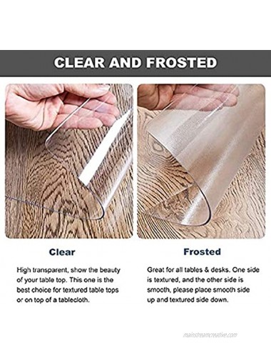 MEILIANJIA Upgraded Version 1.6mm Thick Frosted Table Cover No Plastic Smell Waterproof Frosted Table Protector Heavy Duty Table Top Cover Table Mat Desk Cover Protector-90x150cm35x59inch