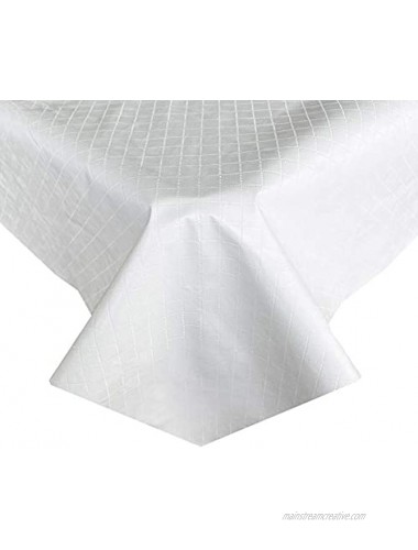 Newbridge Embossed Vinyl Cut to Size Table Pad Protector with Flannel Backing Waterproof Heat Resistant Wipe Clean Pad Protects Table from Spills and Scratches 52 x 90