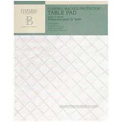 Newbridge Embossed Vinyl Cut to Size Table Pad Protector with Flannel Backing Waterproof Heat Resistant Wipe Clean Pad Protects Table from Spills and Scratches 52" x 90"