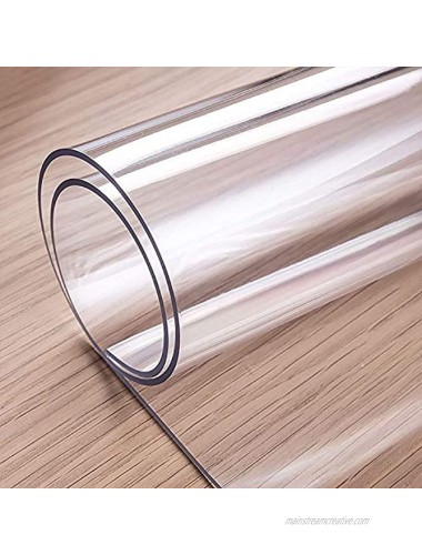 OstepDecor Custom 2mm Thick 78.7 x 39.4 Inch Clear Table Cover Protector Table Pad for Dining Room Table Clear Table Cloth Cover Protector Plastic Table Cloth for Kitchen Wooden Table