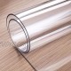OstepDecor Custom 2mm Thick Clear Table Cover 68 x 40 Inch Table Protector for Dining Room Table Clear Table Cloth Cover Protector Clear Table Pad Plastic Table Cloth for Kitchen Wooden Table