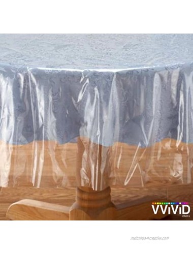 VViViD Custom Clear 1.7mm Thick Waterproof Vinyl Table Cover Protector for Dining Room Tables 3ft x 4.5ft