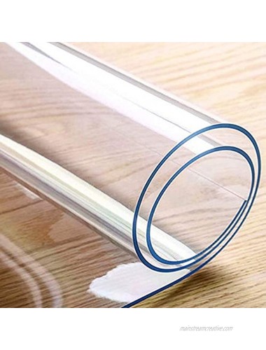 VViViD Custom Clear 1.7mm Thick Waterproof Vinyl Table Cover Protector for Dining Room Tables 3ft x 4.5ft