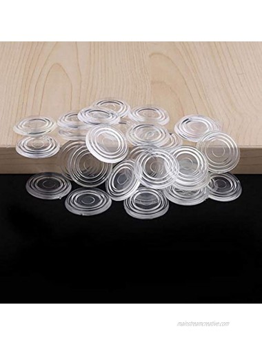 WHYHKJ 50pcs Round Shape Glass Table Non-Slip Soft Grip Pad Transparent PVC Bumper Pads for Glass Table Top