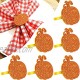 6 Pieces Glitter Pumpkin Napkin Ring Holders Thanksgiving Napkin Rings Fall Napkin Ring Holder Pumpkin Dinner Tables Rings Serviette Buckle Holder for Party Decoration Dinning Table Family Gathering
