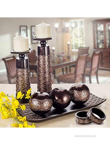 Creative Scents Dublin Napkin Rings Set of 6 Elegant Dining Table Decor Napkin Holder Rings Rustic Table Setting Decorations for Thanksgiving Fall Holiday Dinner Coffee Brown