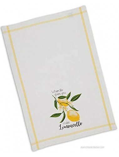 Design Imports Lemon Bliss Table Linens 18-Inch by 28-Inch Dishtowels Set of 2 Make Limoncello Printed