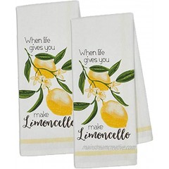 Design Imports Lemon Bliss Table Linens 18-Inch by 28-Inch Dishtowels Set of 2 Make Limoncello Printed