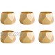 DII Decorative Geometric Napkin Ring Set Triangle Band Gold 6 Piece