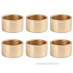 DII Decorative Painted Acrylic Napkin Ring Set Gold 6 Piece