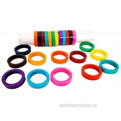 Handmade Colorful Napkin Rings Resin Multicolor Assorted Colors Set with Napkin Rings Artisan Crafted in India Multicolor Pack of 12