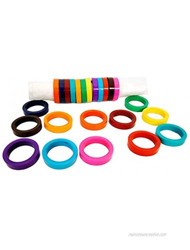 Handmade Colorful Napkin Rings Resin Multicolor Assorted Colors Set with Napkin Rings Artisan Crafted in India Multicolor Pack of 12