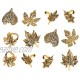 Harvest Fall Leaf Napkin Rings Assorted Set of 12 for Christmas Dinner Parties Weddings Thanksgiving or Everyday Use Set Your Style with Daily Use Table Decor Accessories Antique Gold