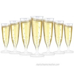 30 Pack 6.5 Oz Champagne Flutes Disposable,Plastic Champagne Flutes,Mimosa Bar Glasses，Transparent plastic champagne glass 30 Pack-2