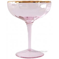 Amosfun Creative Champagne Flutes Set Crystal of Glasses Wedding Wine- Household Cocktail Glass Creative Toasting Flute Party Supply Pink