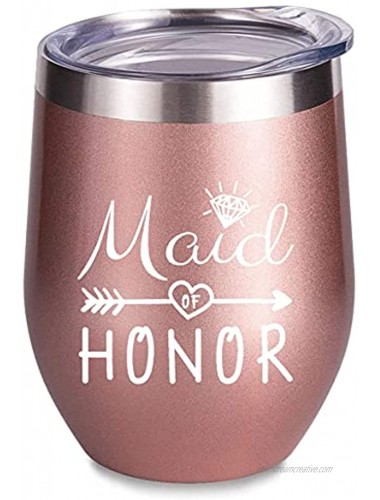 Bride to Be Champagne Flute | 12 oz Bride Tribe Stainless Steel Wine Tumblers | Engagement Wedding Gifts Bridesmaids Mugs Bachelorette Party Supplies & Games | Insulated Skinny Rose Gold Cups