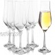 Crystal Champagne Flutes Set of 6 Tulip Shape Glasses for Wedding and Toasting Best for Champagne Mimosa Sparkling Cider Wine Hand Blown Flutes Made in Europe 170 ml