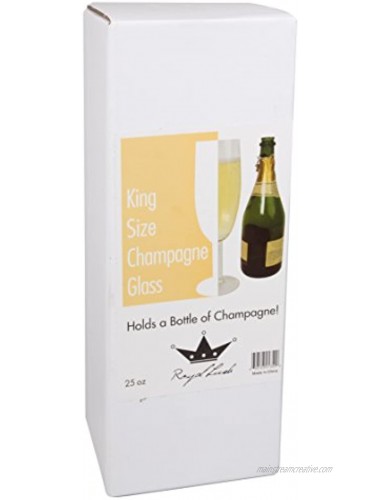 Giant Champagne Flute Glass 25oz XL Size Holds about a full bottle of champagne