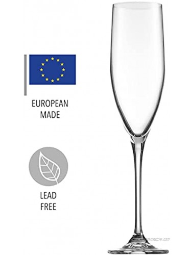 Godinger Champagne Glasses Stemmed Champagne Flutes Champagne Glass European Made 8oz Set of 2