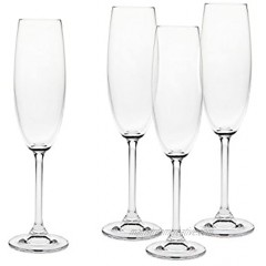 Godinger Meridian 7 Oz. Fluted Champagne Glasses Set of 4