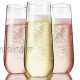 Heavy Duty Reusable Plastic Stemless Champagne Flutes Plastic Plastic Champagne Flutes Plastic Flutes Disposable Champagne Flute Tritan Plastic Poolside Glassware Dishwasher 2 Pack By Simple-Glee