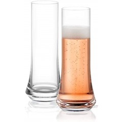 JoyJolt Cosmos Collection Stemless Champagne Flutes – Set of 2 7Oz Deluxe Champagne Glasses – Premium Quality Crystal Glassware – Ultra-Elegant Design – Ideal for Special Events Wedding Home Bar