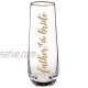 Lillian Rose Father of Bride Stemless Champagne Wedding Toasting Glass 1 Count Pack of 1 Gold
