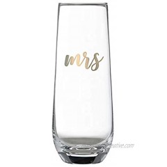 Lillian Rose Gold Mrs. Stemless Champagne Glass 1 Count Pack of 1 Yellow