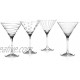 Mikasa Silver Set of 4 Cheers Crystal Martini Cocktail Glasses Model:5159319