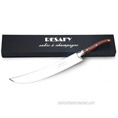Resafy Champagne Saber With Gift Box Champagne Knife Champagne Sword Champagne Opener Redish-brown