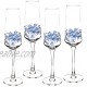 Spode Blue Italian Glassware Champagne Flutes S 4