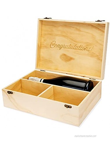 Twine Celebrate Champagne Set of Flutes Occasion Wood Boxes 4 Piece Natural