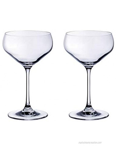 Villeroy & Boch Purismo Bar Champagne Coup : Set of 2 7 in 12.75 oz Crystal Glass Clear