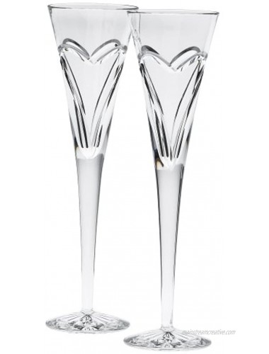 Waterford Wishes Love and Romance Flutes Set of 2