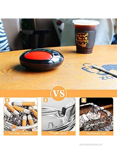 Ashtray with Rotating lids Smokeless Ashtray for Cigarettes Windproof Outdoor Ash Tray for Home Office Car Cigar Rest Ashtray Gift for Boyfriend