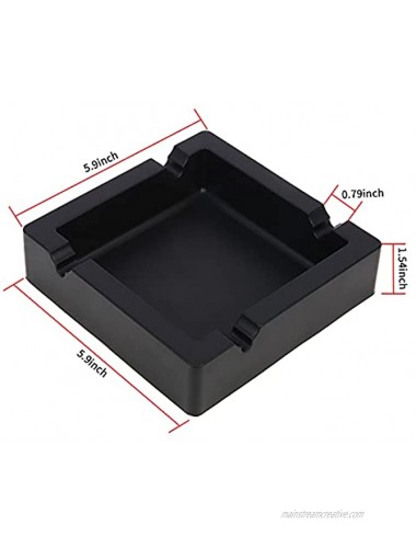 Cigar Ashtray Large Ashtrays for Cigarettes Outdoor Heat-Resistant Non-Breakable and Easy to Clean Dual-Purpose Ash Tray Ashtrays for Outdoor Indoor Home With Plastic Cigar Cutter