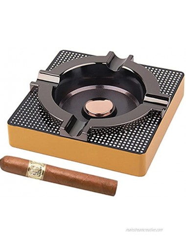 Cigar Ashtray Metal Outdoor Cigar Cigarette Ashtray for Patio Home Table Modern Ashtrays -Square,Alloy