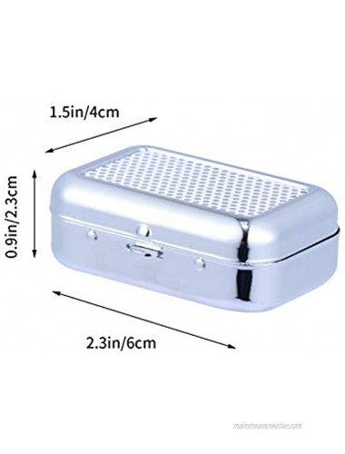 Garneck Mini Cigar Ashtrays with Lid Portable Pocket Ashtray Stainless Steel Cigarette Ash Holder Car Ashtrays for Cigarettes Office Indoor Outdoor