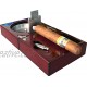H&H The Compact Ash Tray with Cutter and Punch 4.75" x 4.75" x 2.8" Cherry