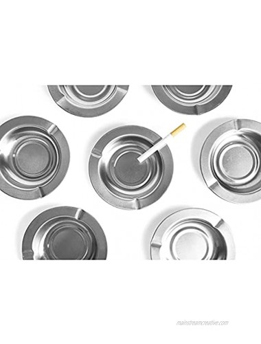 Juvale Round Stainless Steel Cigarette Ashtrays 24 Pack
