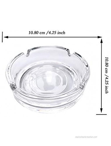 Mi.U365 Glass Ashtray Portable Modern Ashtray Cigarette Glass Ashtray Home Office Indoor And Outdoor Courtyard Use Easy to Clean Ashtray Elegant Packaging Gift