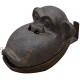 Ozzptuu Cast Iron Retro Creative Orangutan Cigar Ashtray Funny Cigarette Ash Tray Sculpture for Home Decor Black