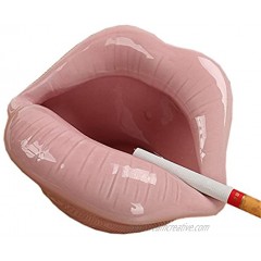 Queenbox Creative Ceramic Cigarette Ashtrays with Lips Style Fashion Home Decorations
