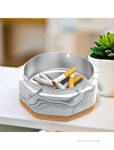 SEA or STAR Ceramic Geometric Ashtray with Lid Windproof Home or Outdoor Ashtrays for Cigarettes Black