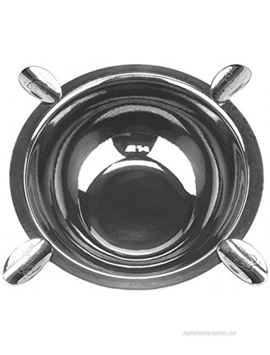 Stinky Cigar Ashtray 4 Stainless Steel Stirrups 8-Inch Diameter 3-Inch Deep Windproof Deep Bowl Design Known As 'The Original Stinky Ashtray Polished Stainless Steel