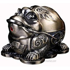 Toad Frog Animal MetalAshtray for Cigarettes with Lid Decorative Cigarette Ashtray Windproof Smoking Ash tray Holder for Indoor outdoor Smokers Nice Gift for Men Women Bronze