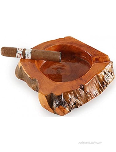 Wooden Cigar Ashtray Outdoor Indoor Cigar Ashtray And Great Gifts for Cigar Lovers Smokers and Men Ash Tray Different Shapes and Random Delivery 2 Slots woods